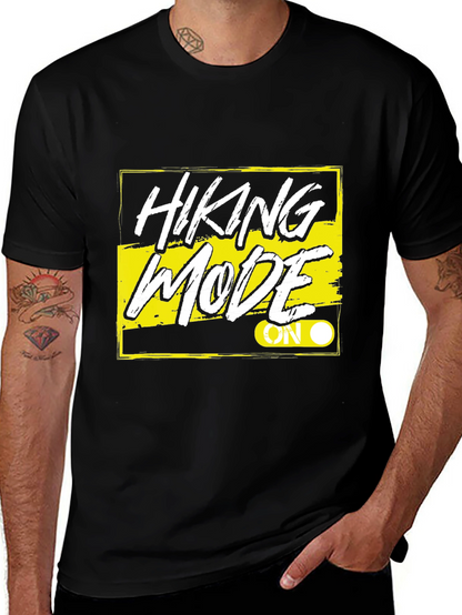 Hiking Mode On Black T-Shirt