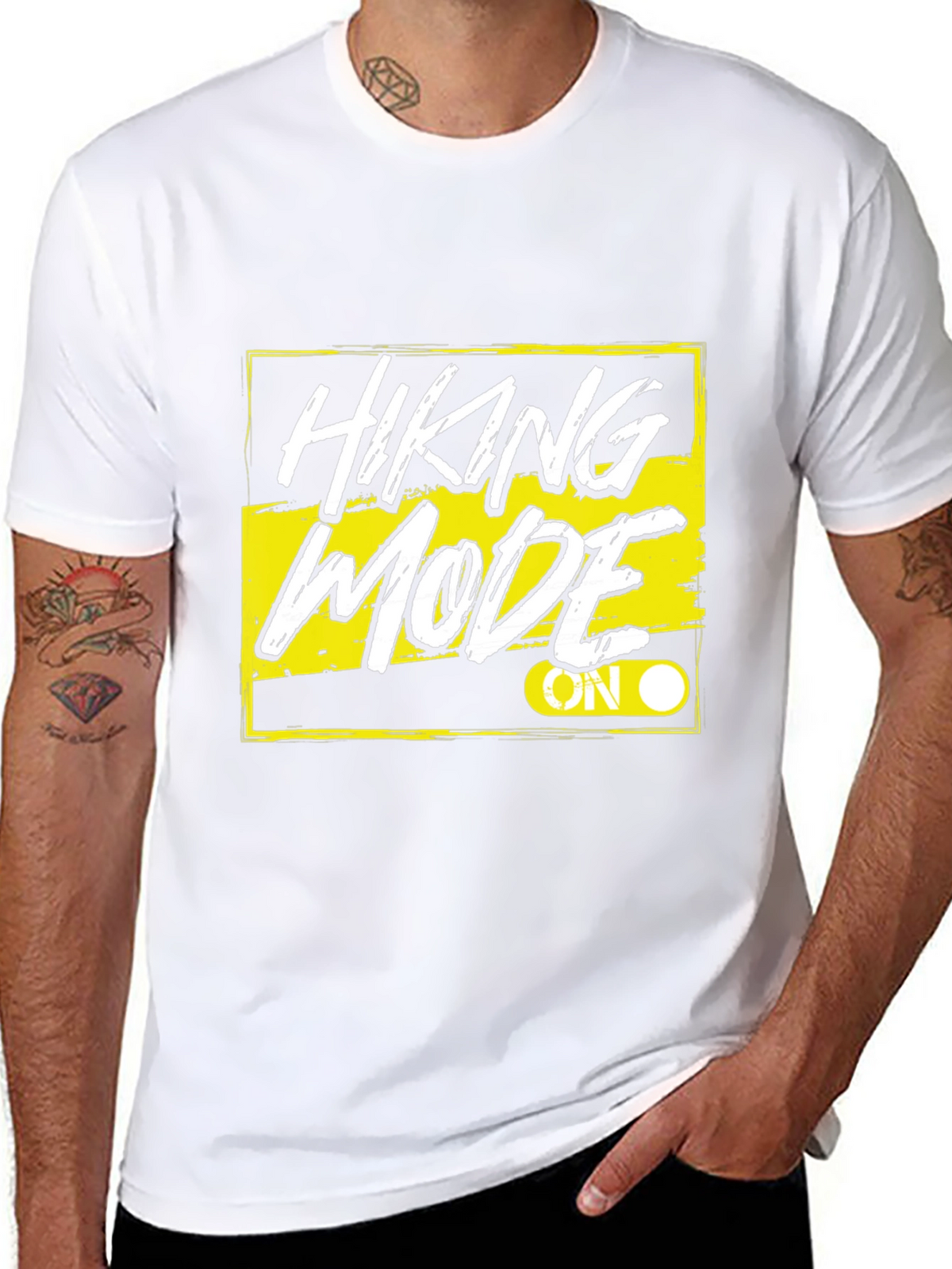Hiking Mode On Black T-Shirt