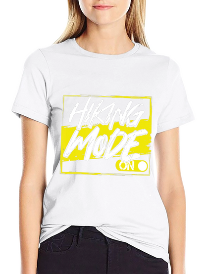 Hiking Mode On Black T-Shirt
