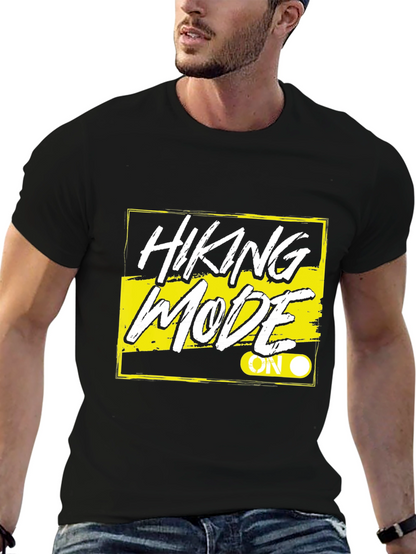 Hiking Mode On Black T-Shirt