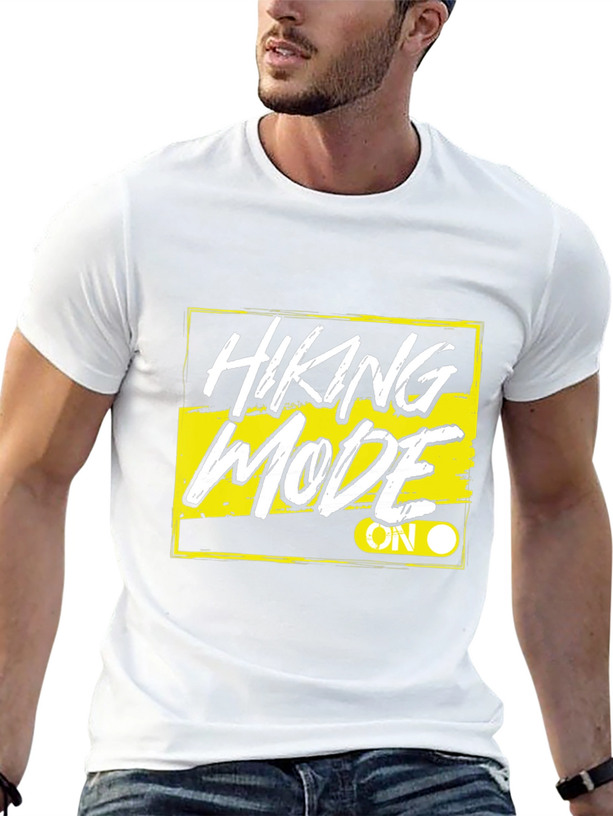 Hiking Mode On Black T-Shirt