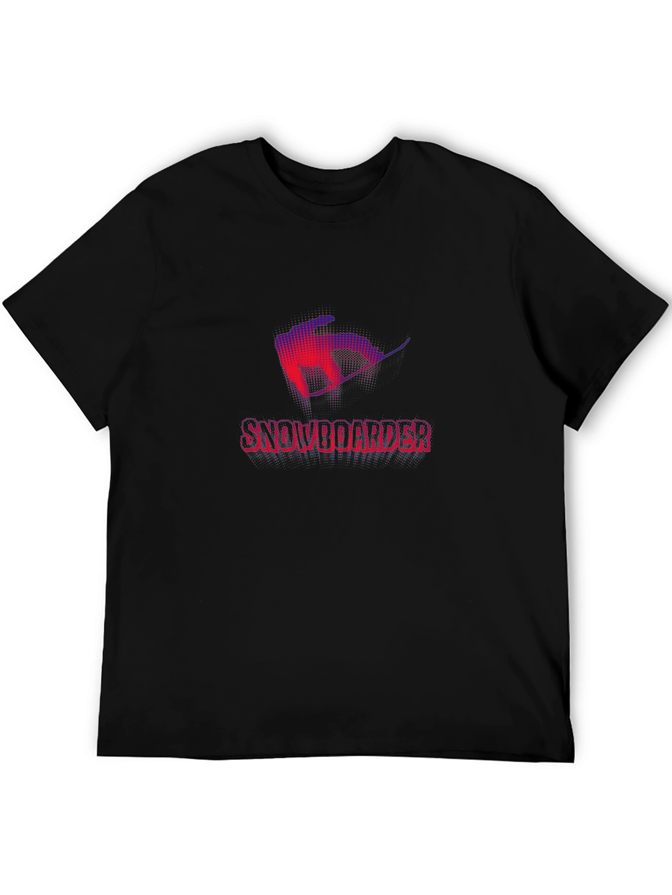 Snowboarder Graphic Tee - Cool Black T-Shirt
