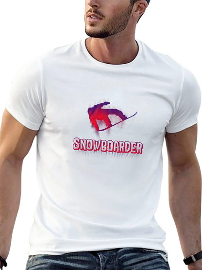 Snowboarder Graphic Tee - Cool Black T-Shirt