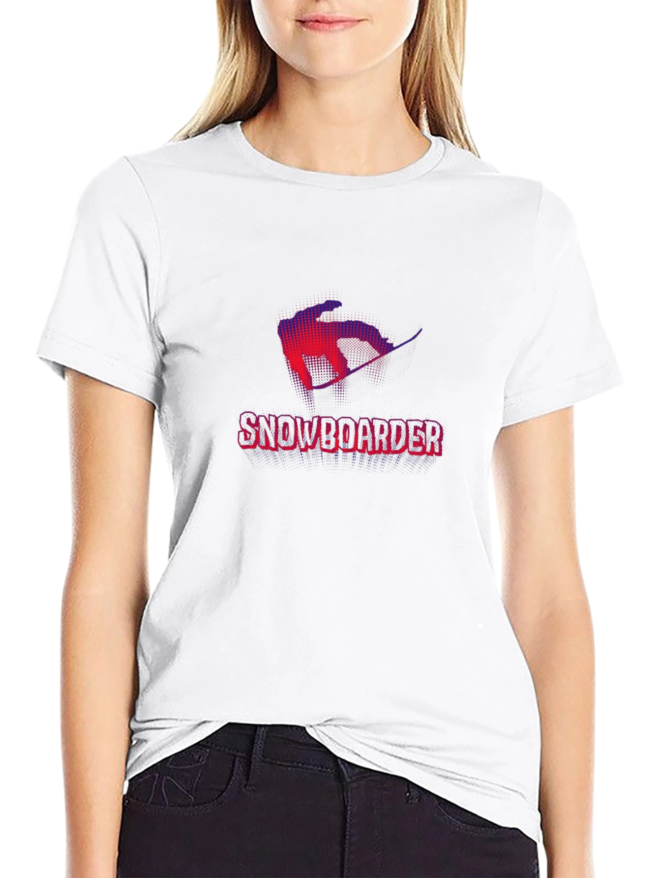 Snowboarder Graphic Tee - Cool Black T-Shirt