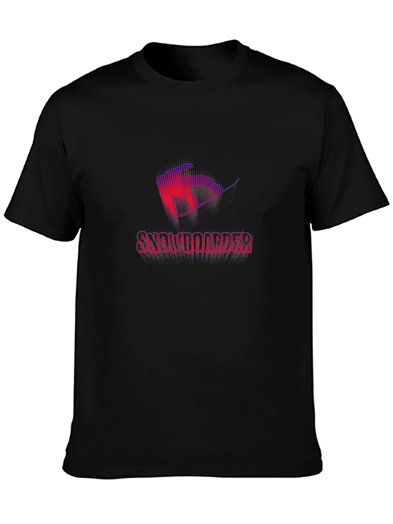Snowboarder Graphic Tee - Cool Black T-Shirt