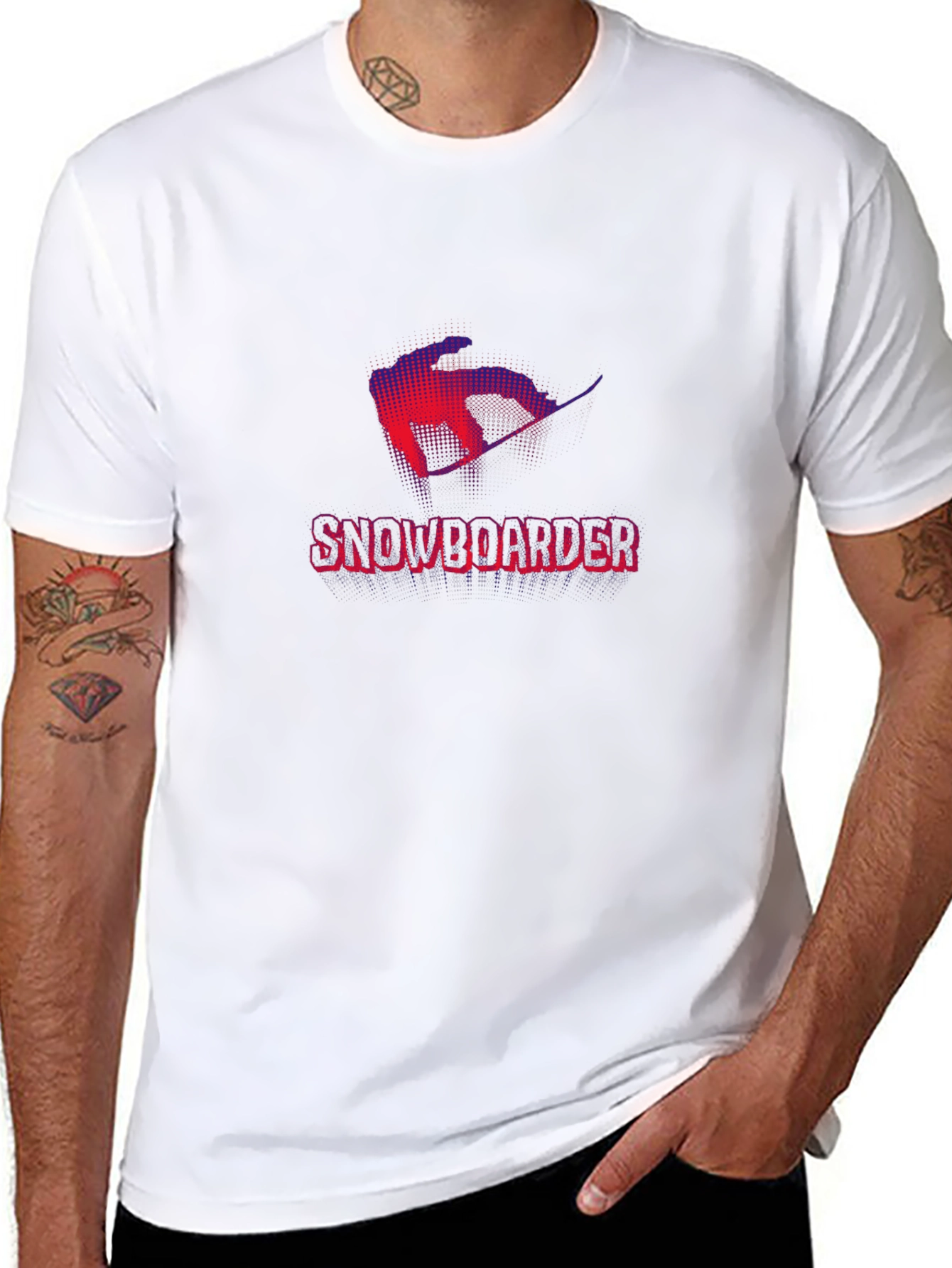 Snowboarder Graphic Tee - Cool Black T-Shirt