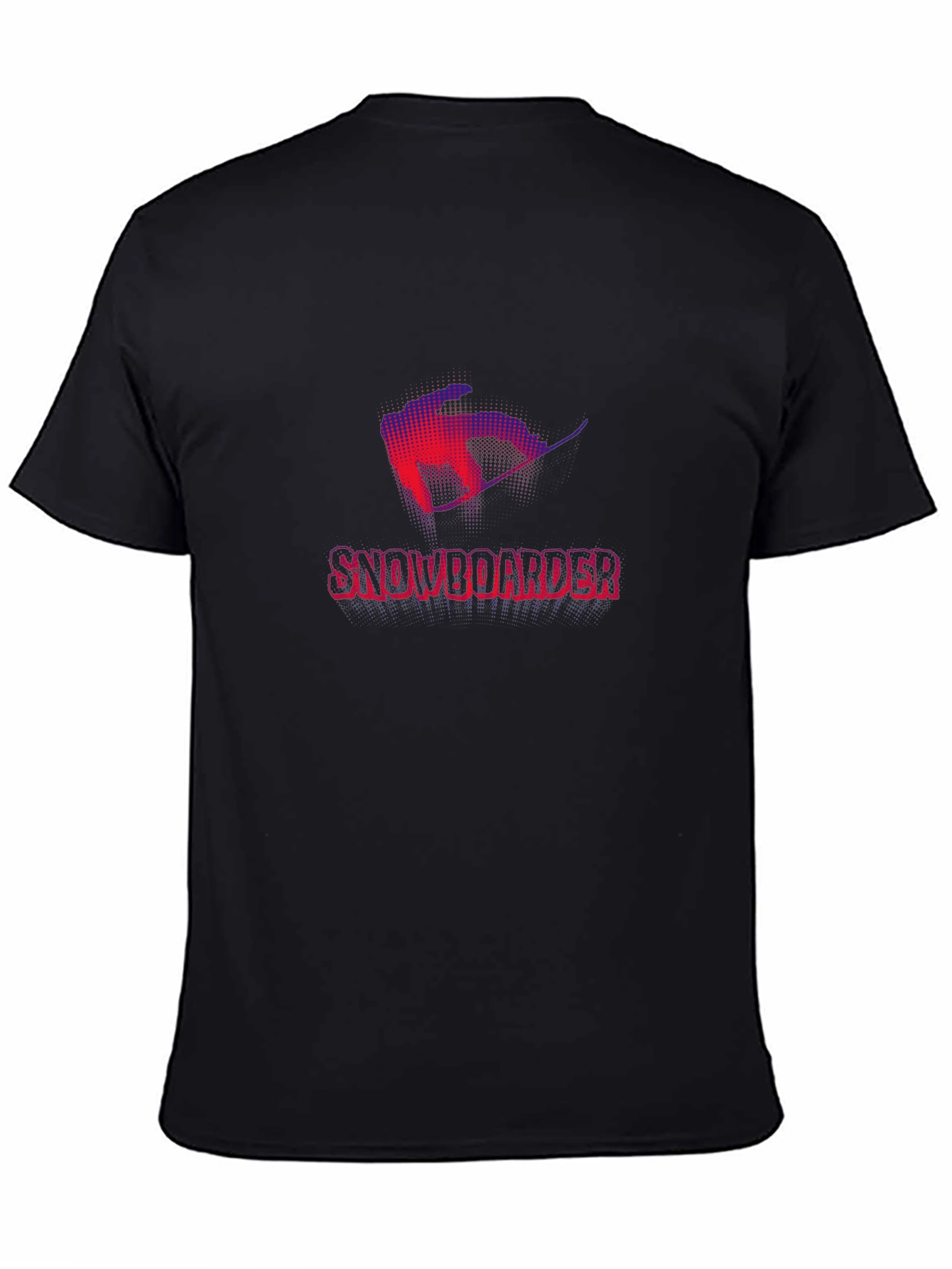 Snowboarder Graphic Tee - Cool Black T-Shirt
