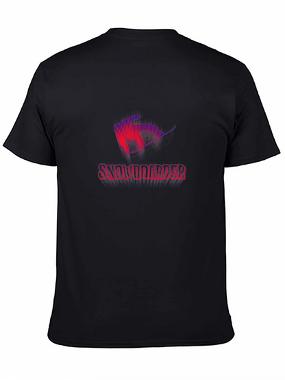 Snowboarder Graphic Tee - Cool Black T-Shirt