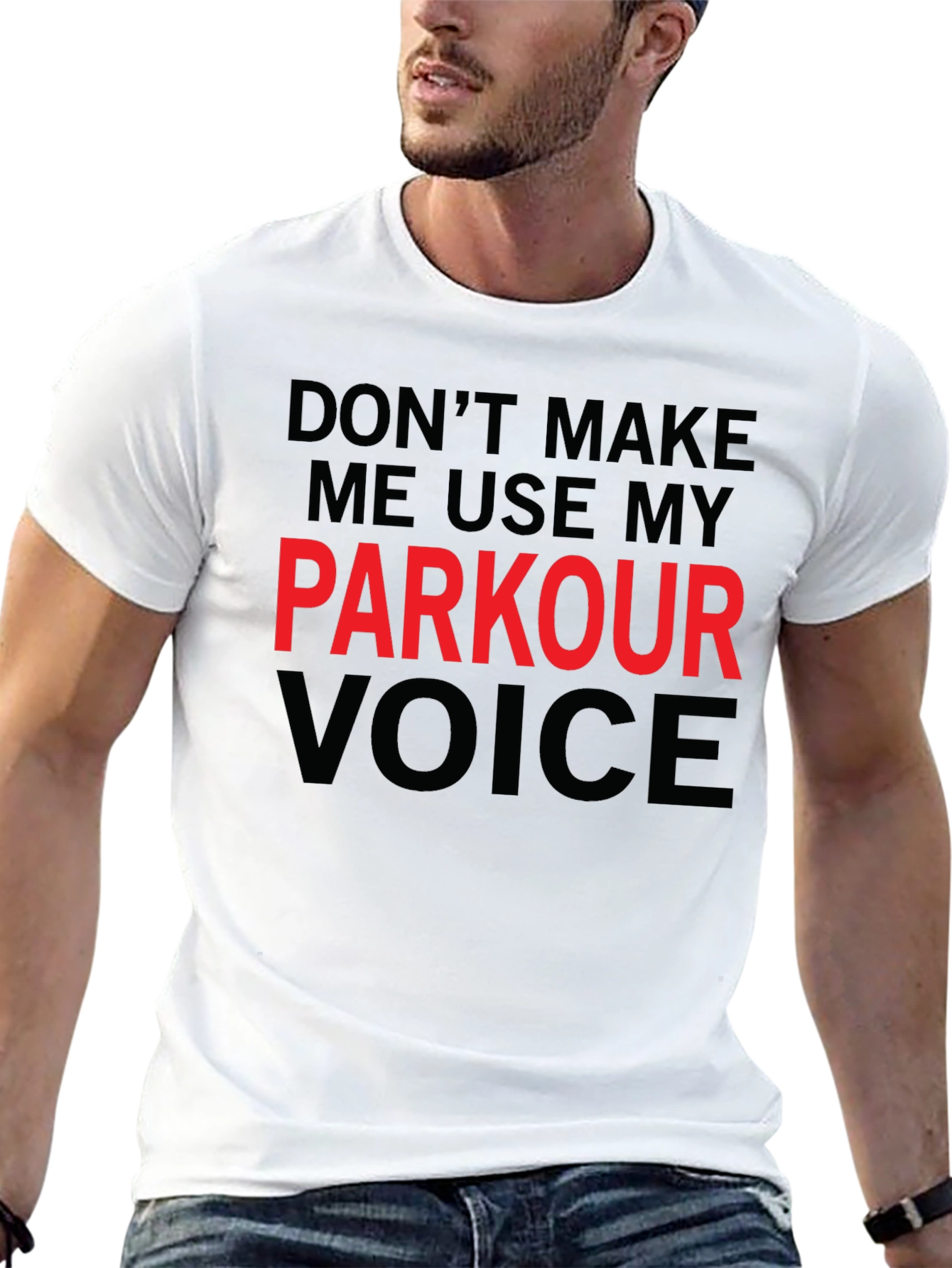 Parkour Voice T-Shirt - Funny Stuntman Tee
