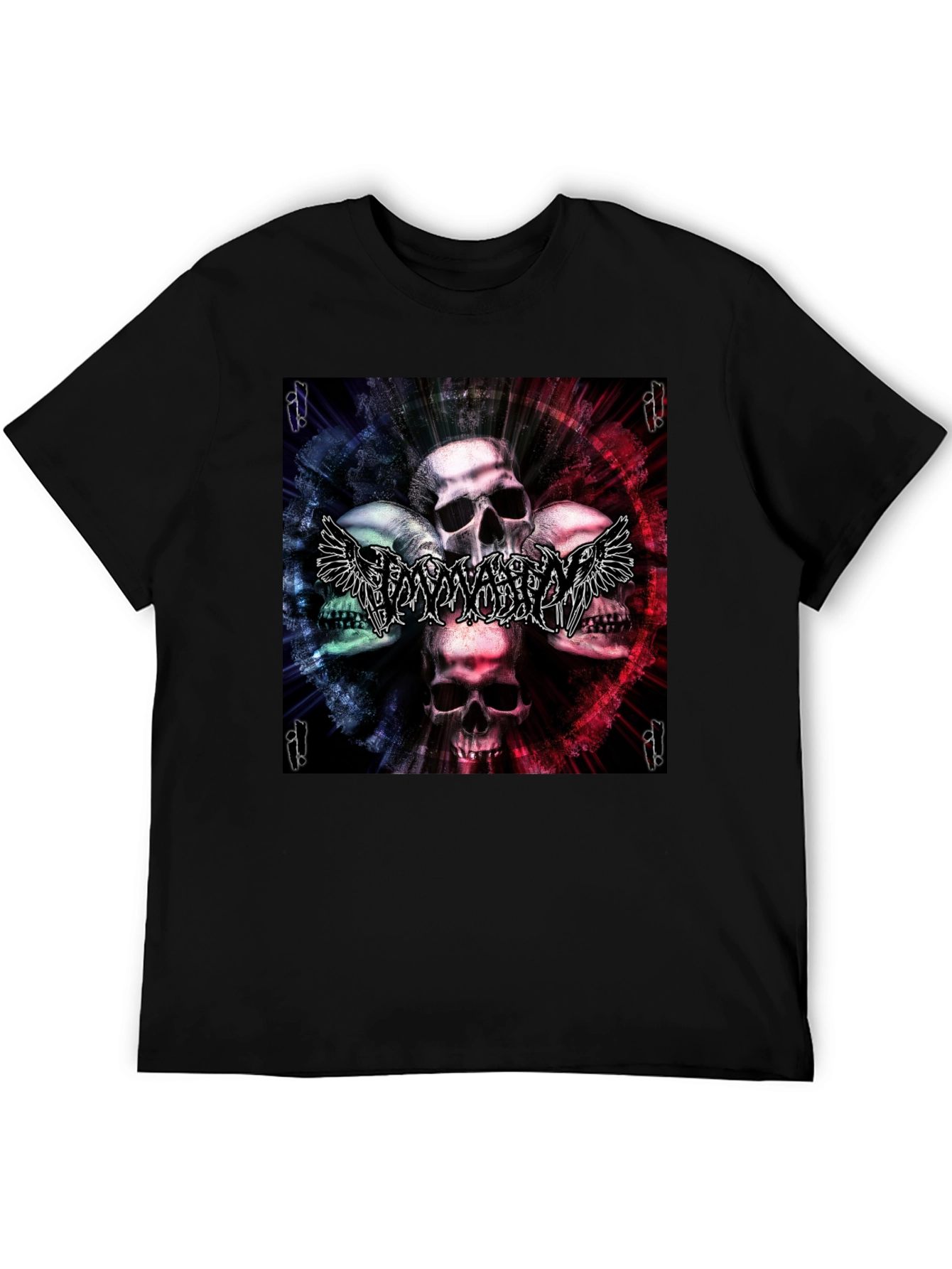 Skull & Wings Graphic T-Shirt - Black