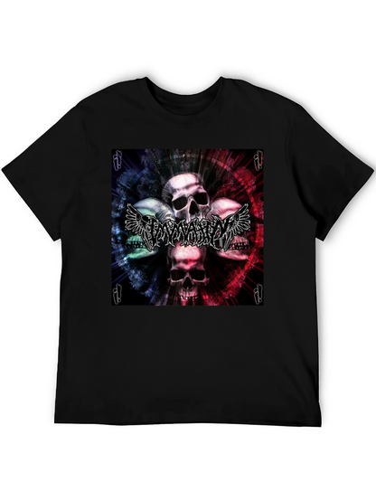 Skull & Wings Graphic T-Shirt - Black