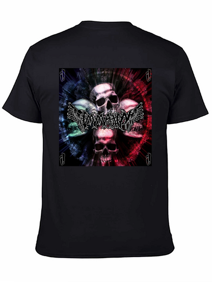 Skull & Wings Graphic T-Shirt - Black