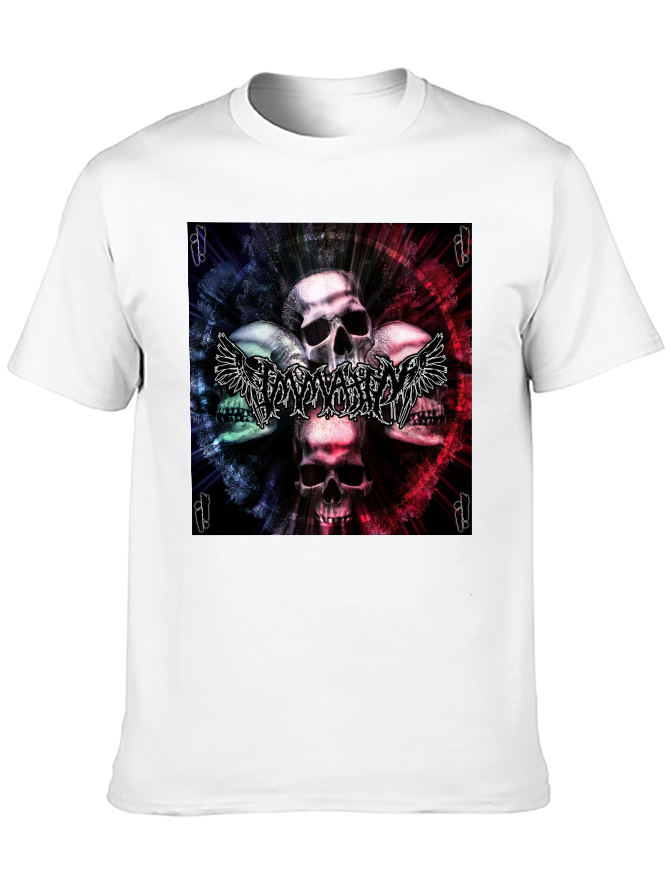 Skull & Wings Graphic T-Shirt - Black
