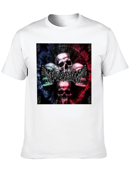 Skull & Wings Graphic T-Shirt - Black