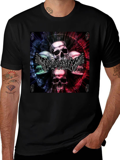 Skull & Wings Graphic T-Shirt - Black