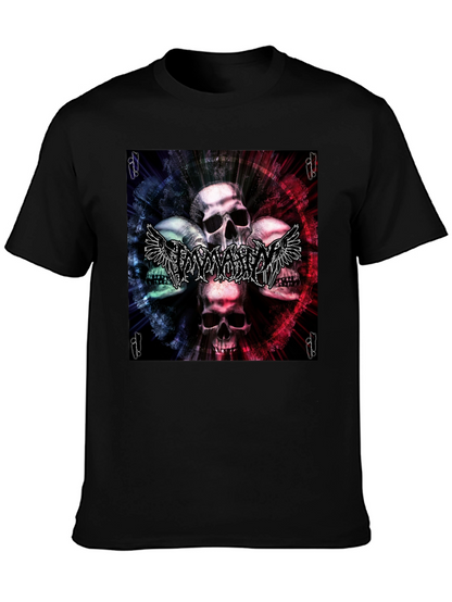 Skull & Wings Graphic T-Shirt - Black