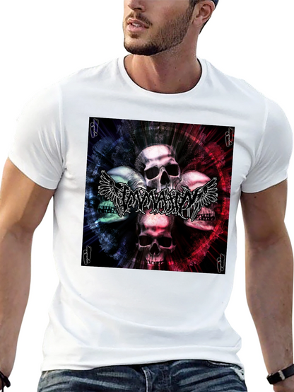 Skull & Wings Graphic T-Shirt - Black