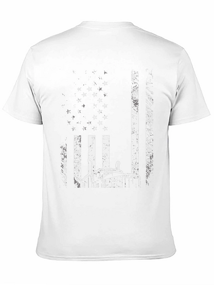 Trucker American Flag Graphic Tee - Black