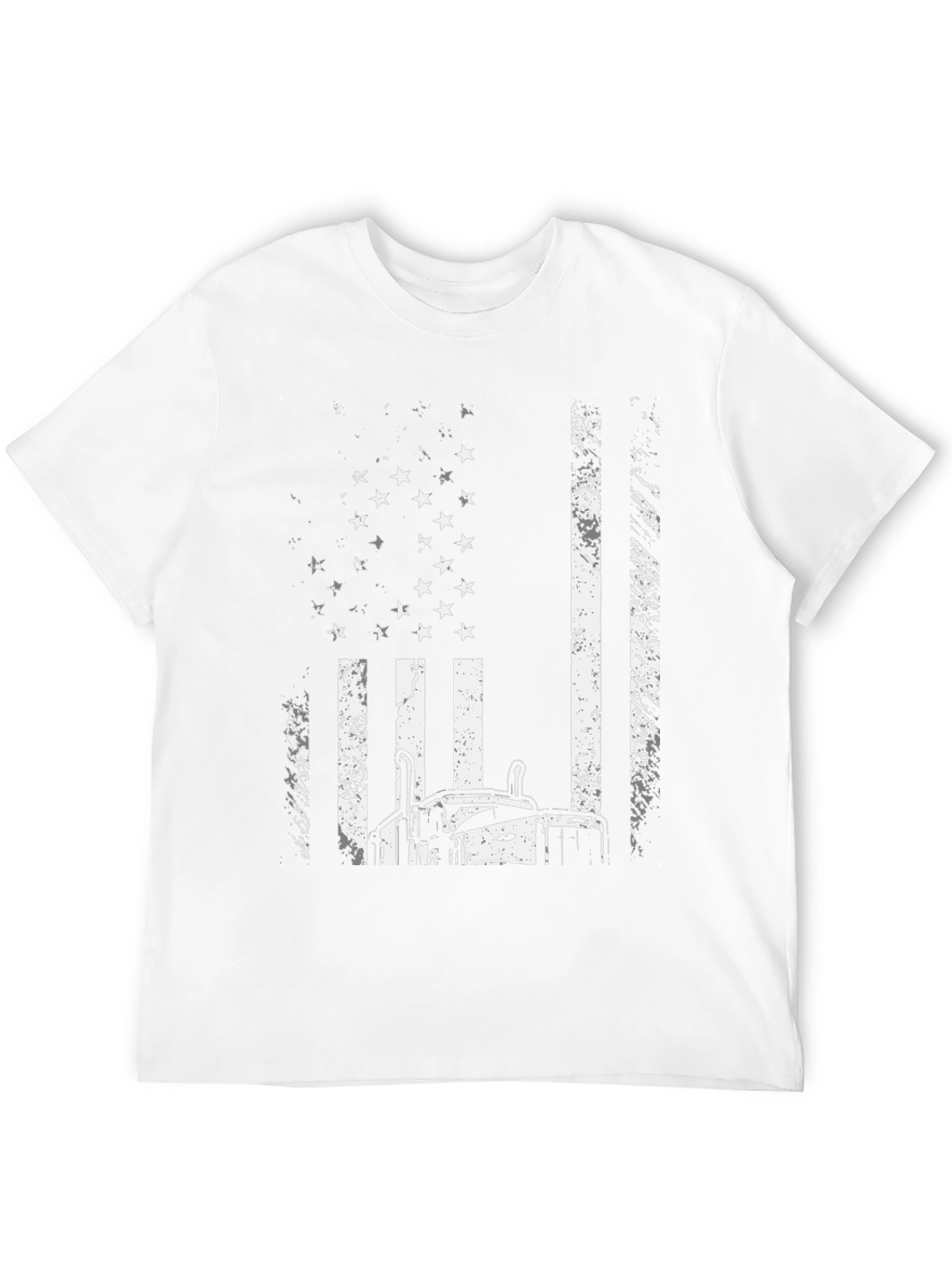 Trucker American Flag Graphic Tee - Black