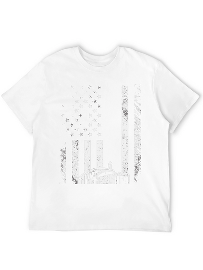 Trucker American Flag Graphic Tee - Black