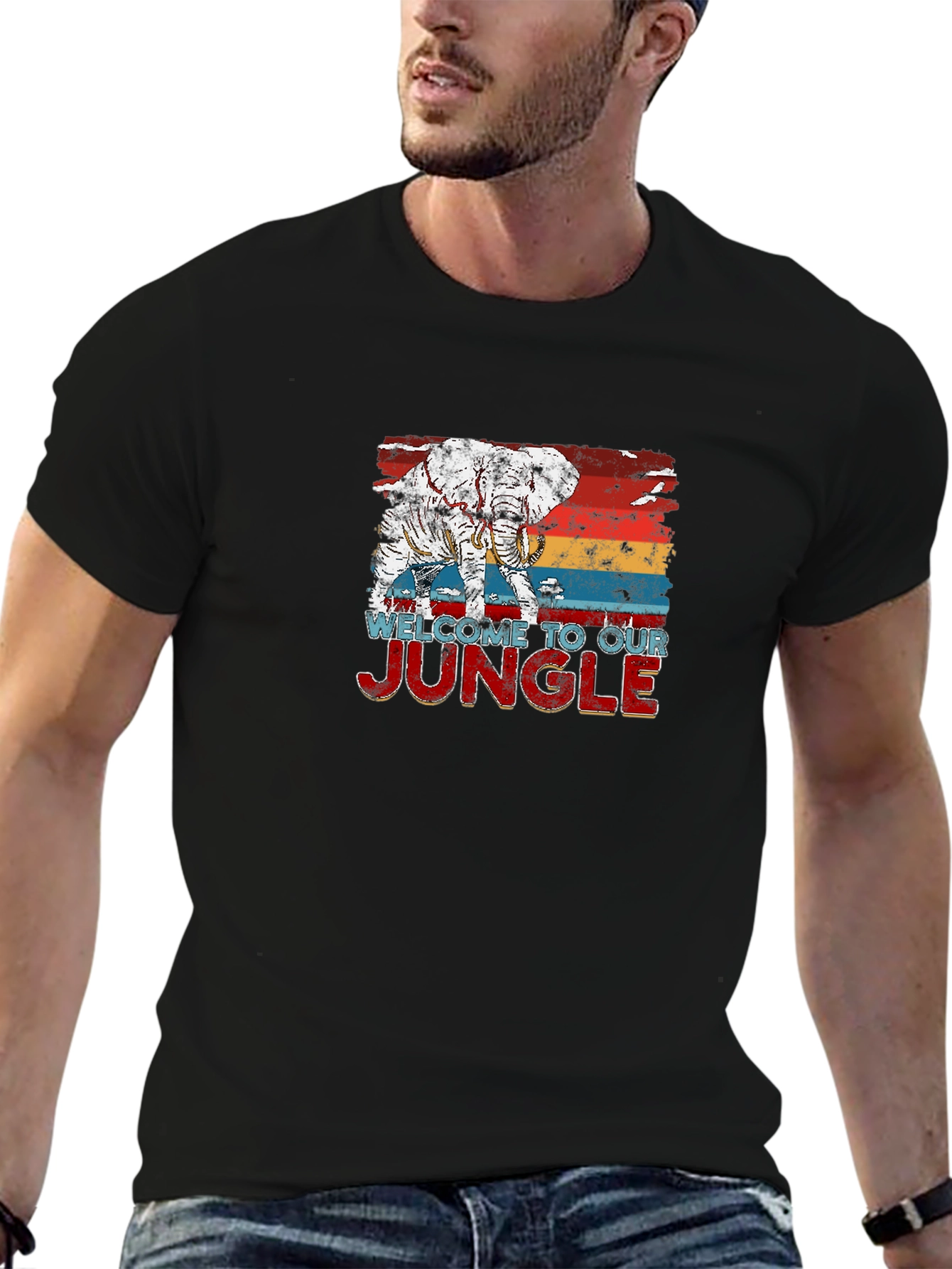 Welcome to Our Jungle Elephant Graphic Tee