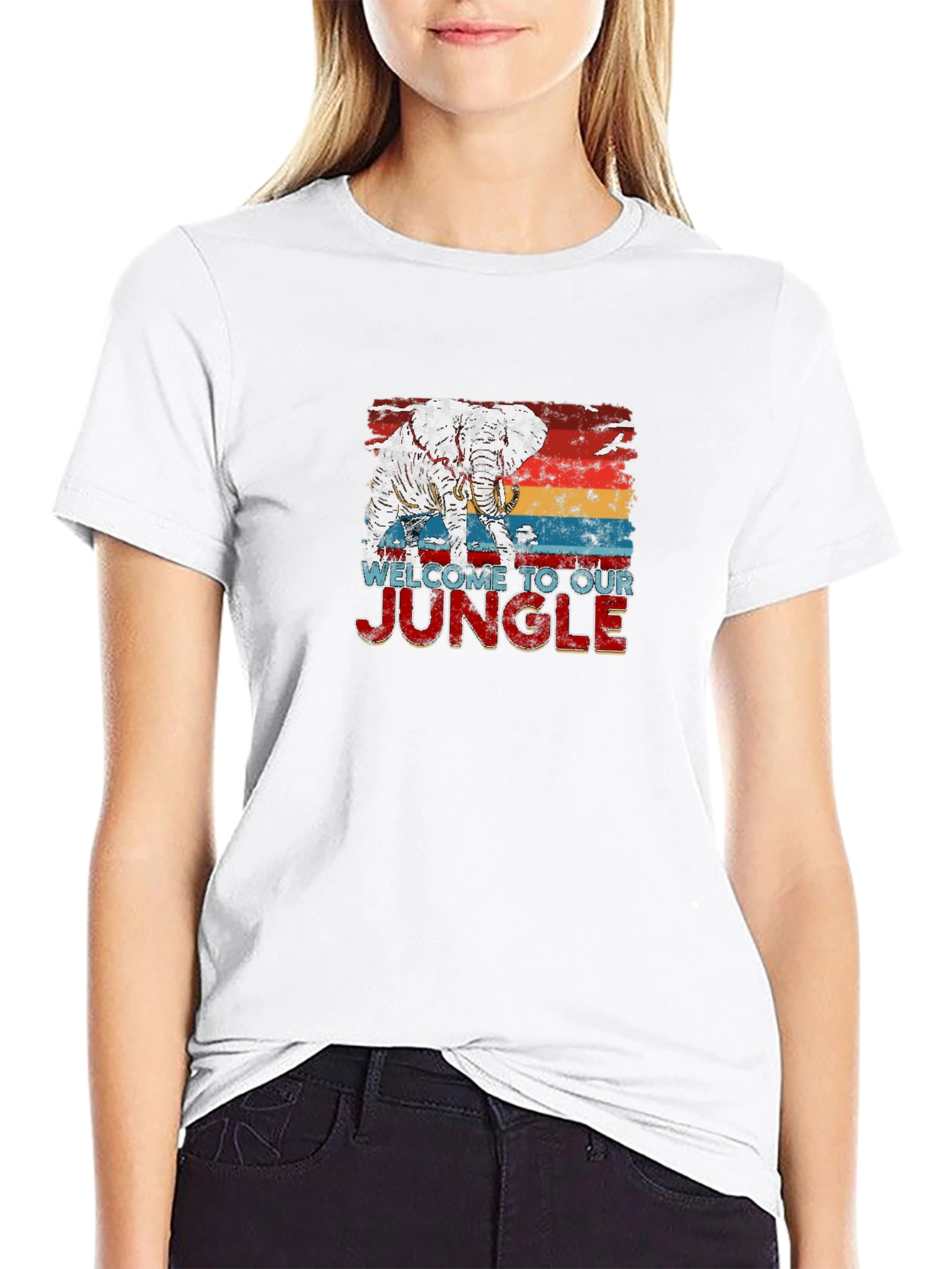 Welcome to Our Jungle Elephant Graphic Tee