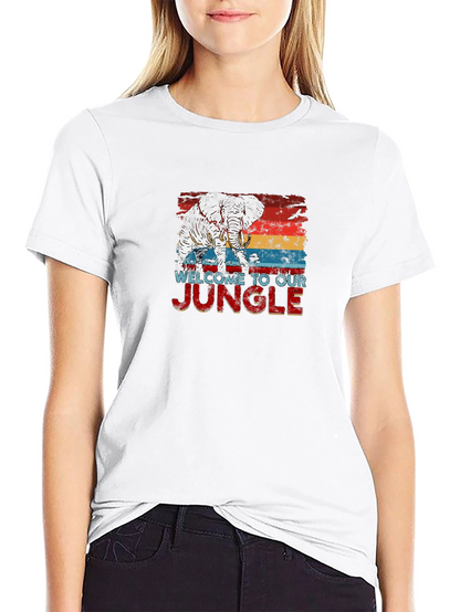 Welcome to Our Jungle Elephant Graphic Tee