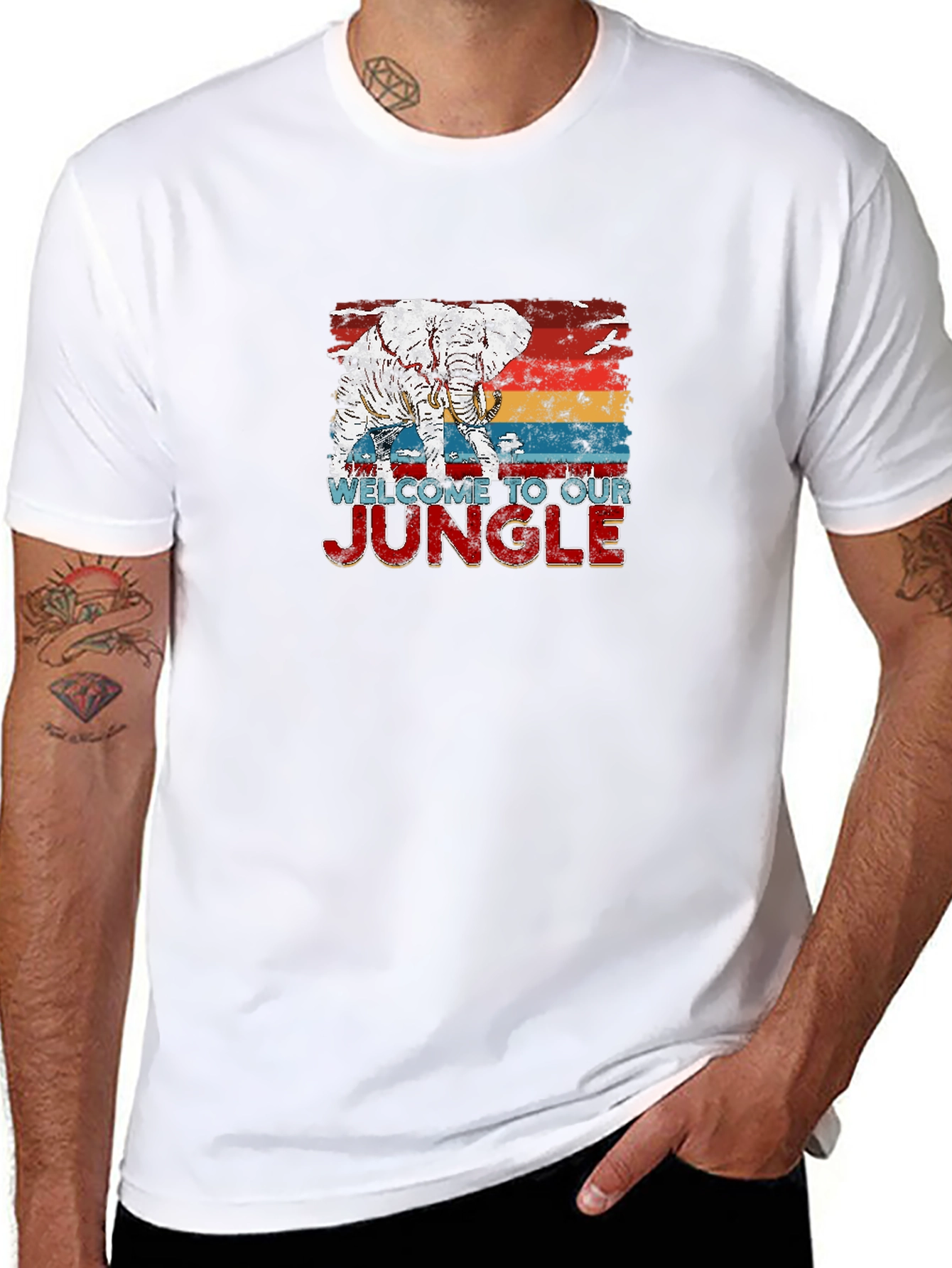 Welcome to Our Jungle Elephant Graphic Tee