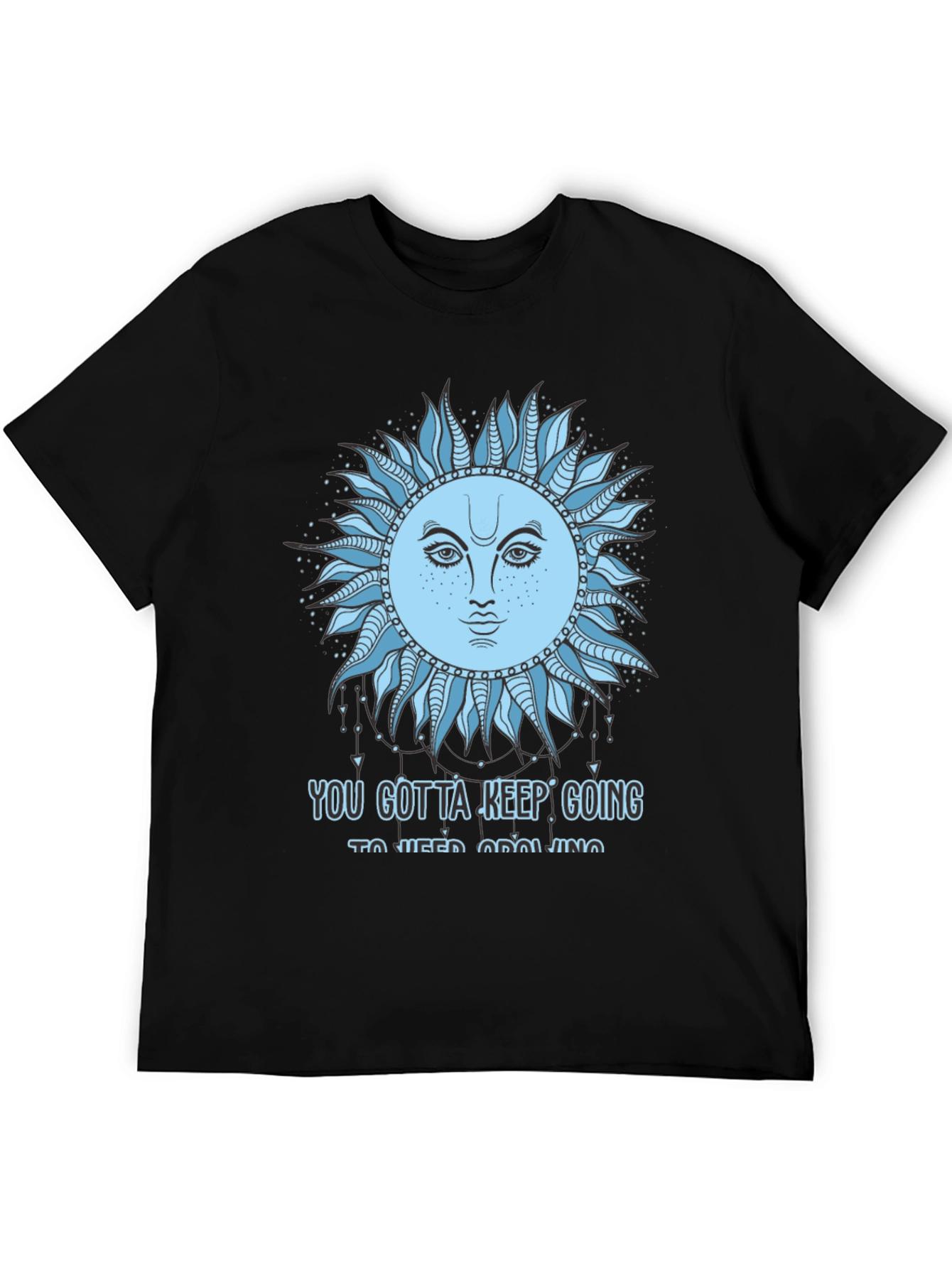 Celestial Sun Face Graphic Tee - Keep Going T-Shirt