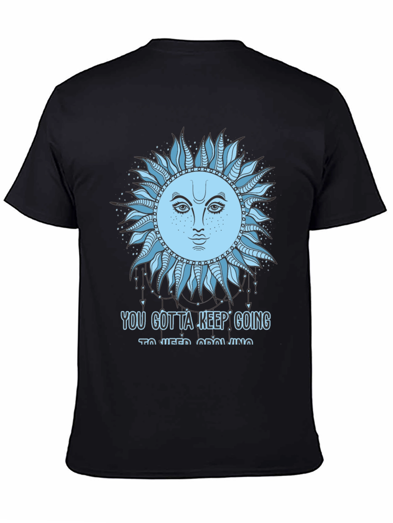 Celestial Sun Face Graphic Tee - Keep Going T-Shirt