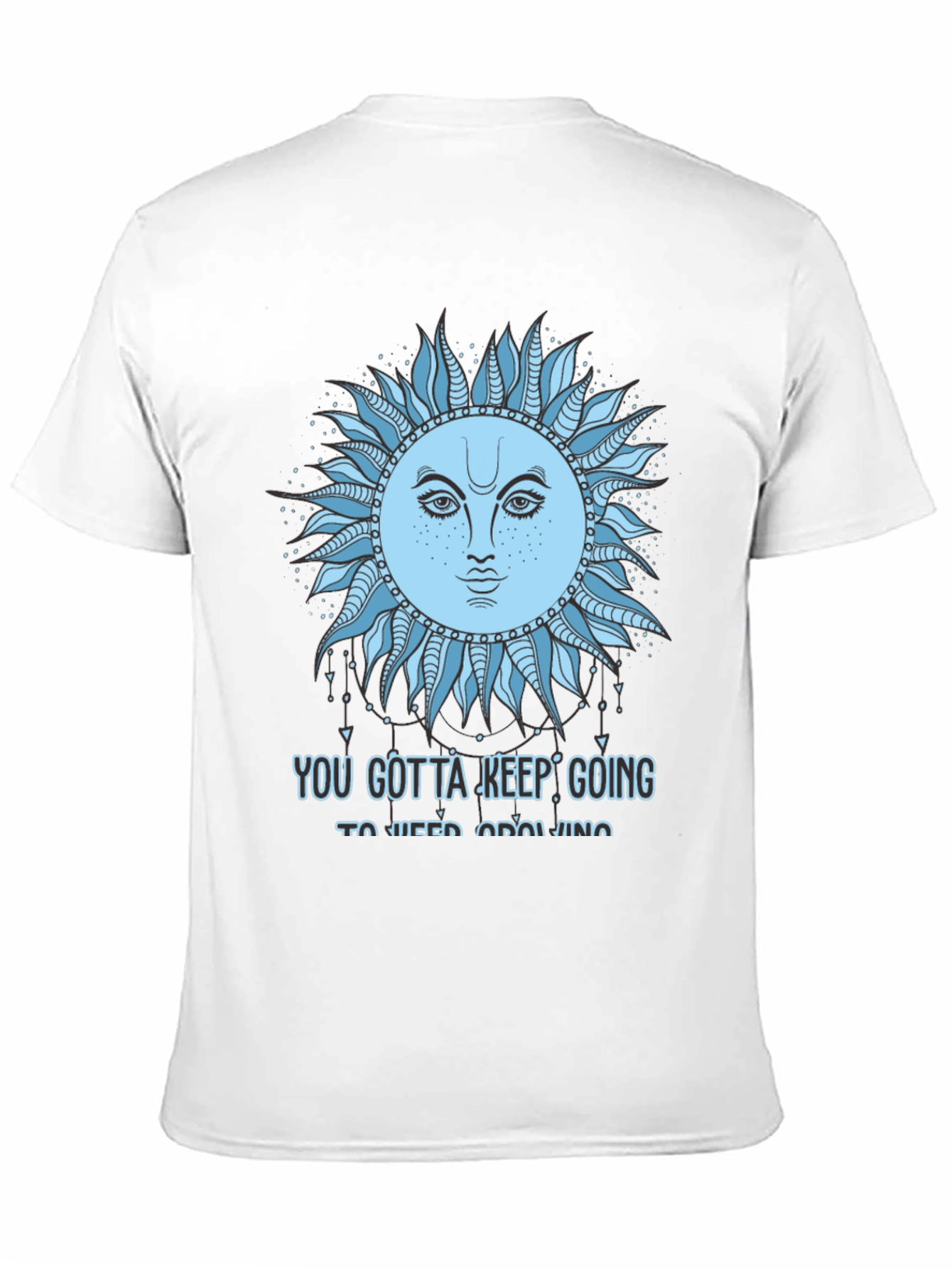 Celestial Sun Face Graphic Tee - Keep Going T-Shirt