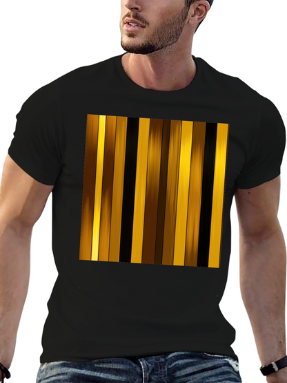 Striped Graphic Tee - Modern Design