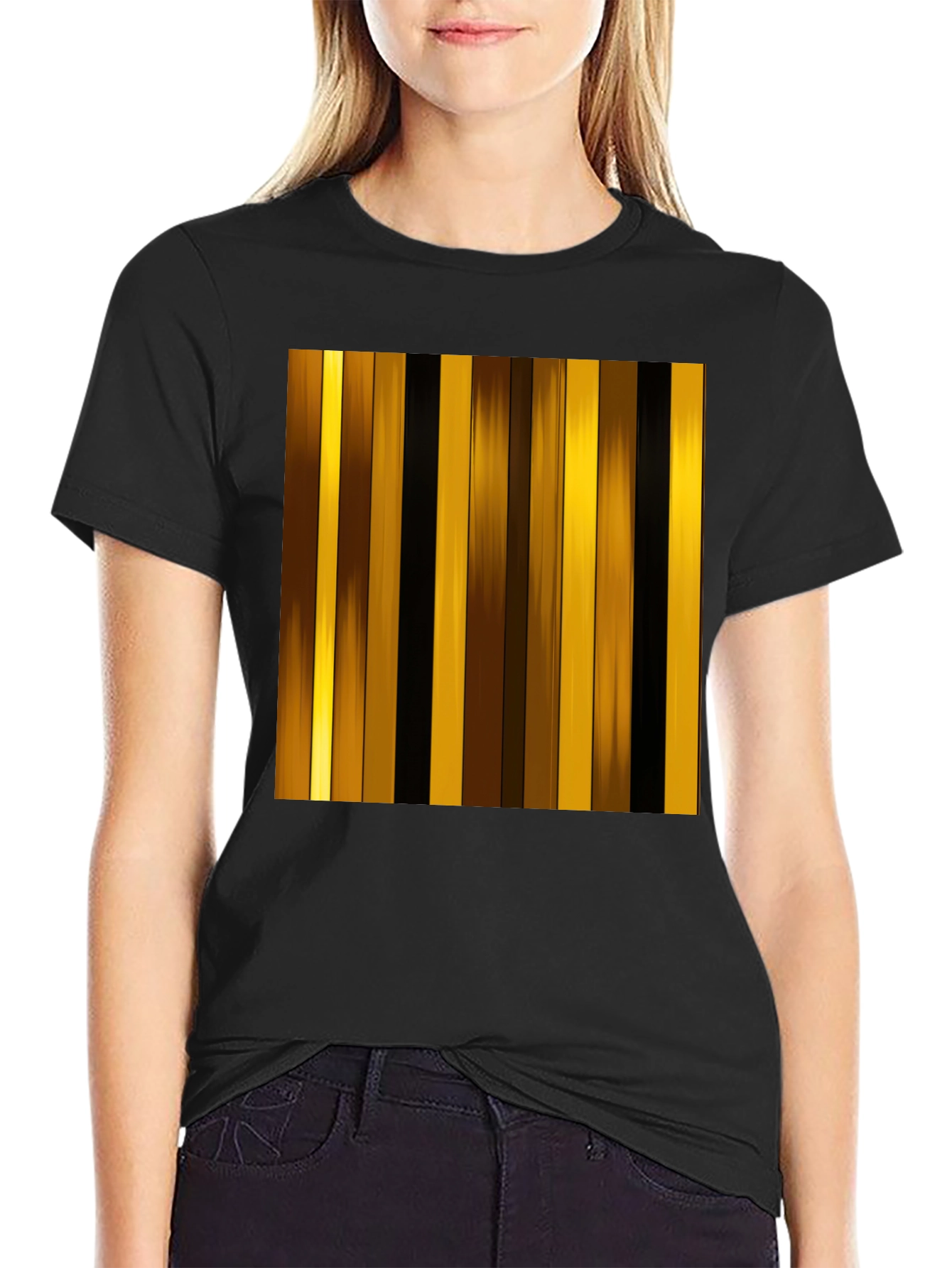 Striped Graphic Tee - Modern Design