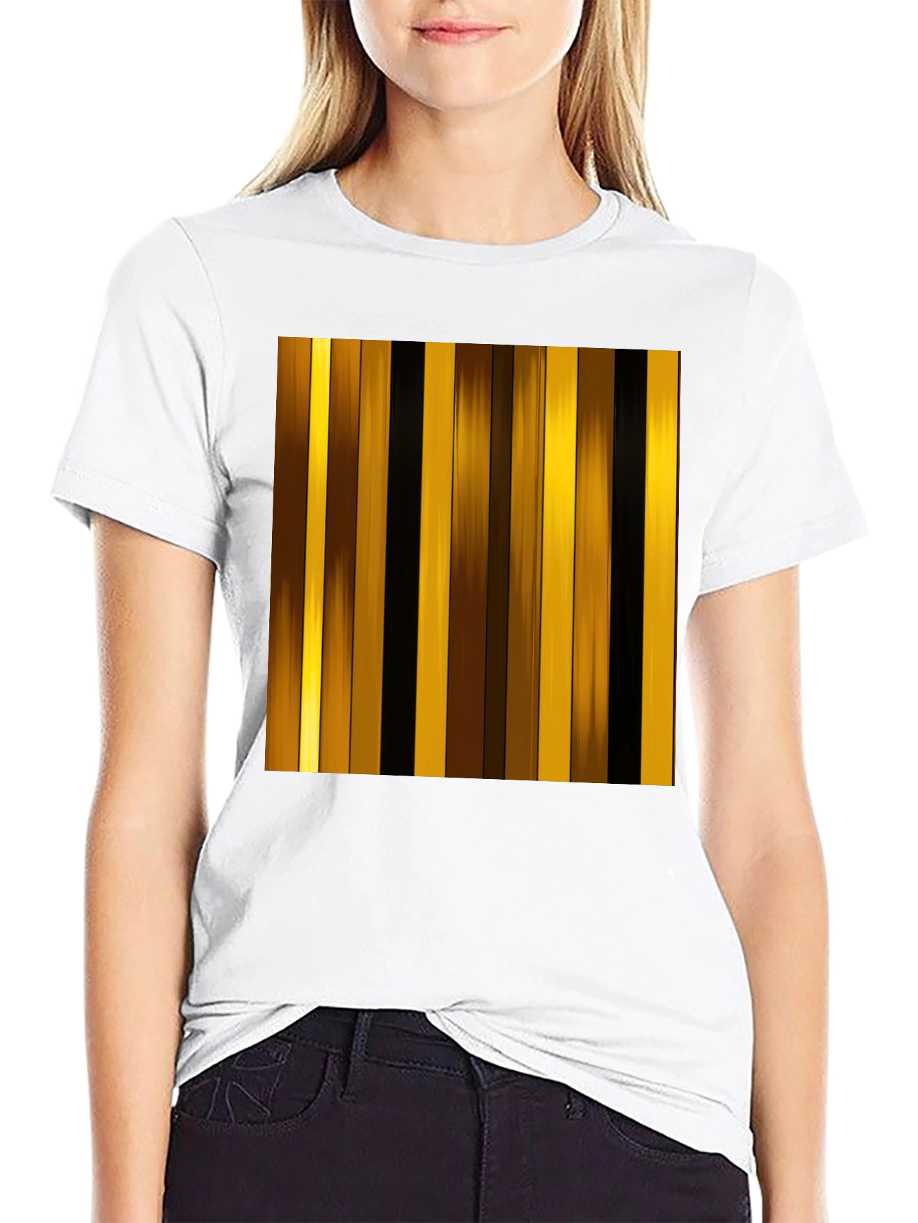 Striped Graphic Tee - Modern Design