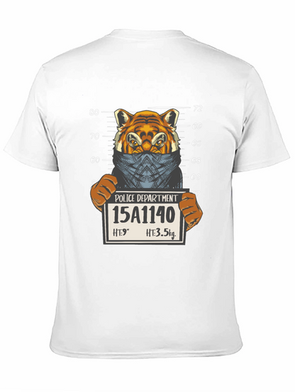 Tiger Mugshot Graphic Tee - Unisex Black T-Shirt