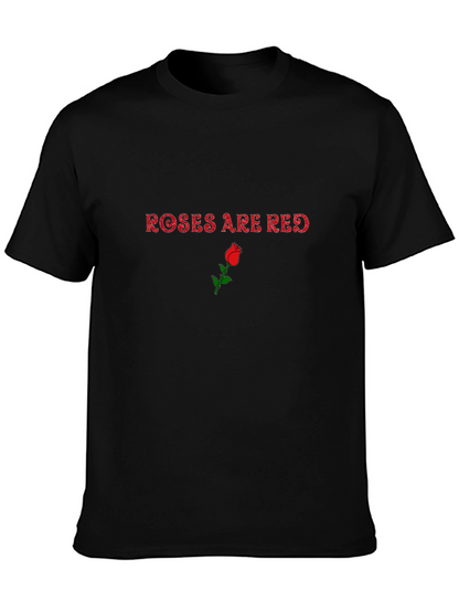 Roses Are Red Graphic Tee - Black