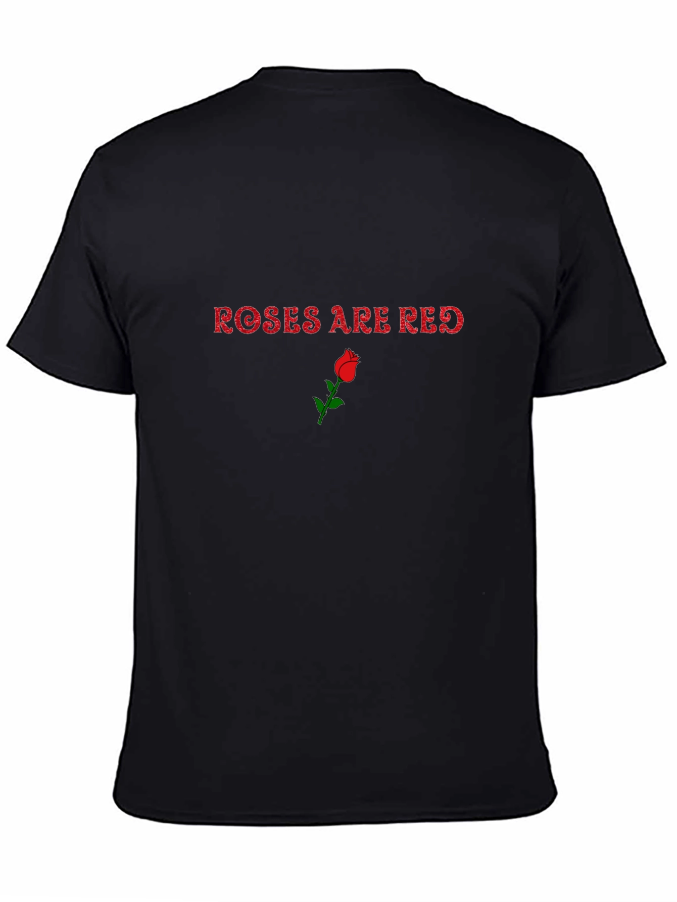Roses Are Red Graphic Tee - Black