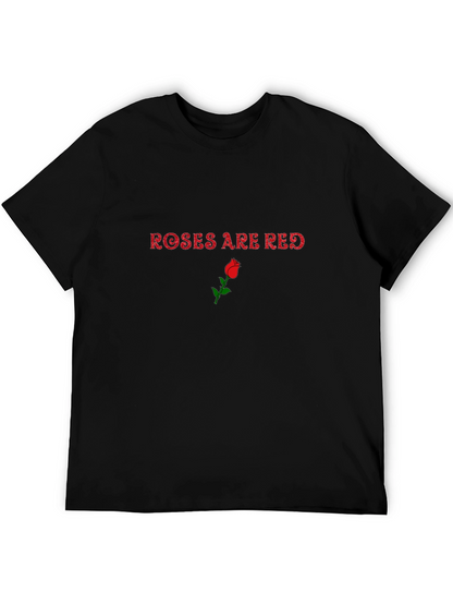 Roses Are Red Graphic Tee - Black