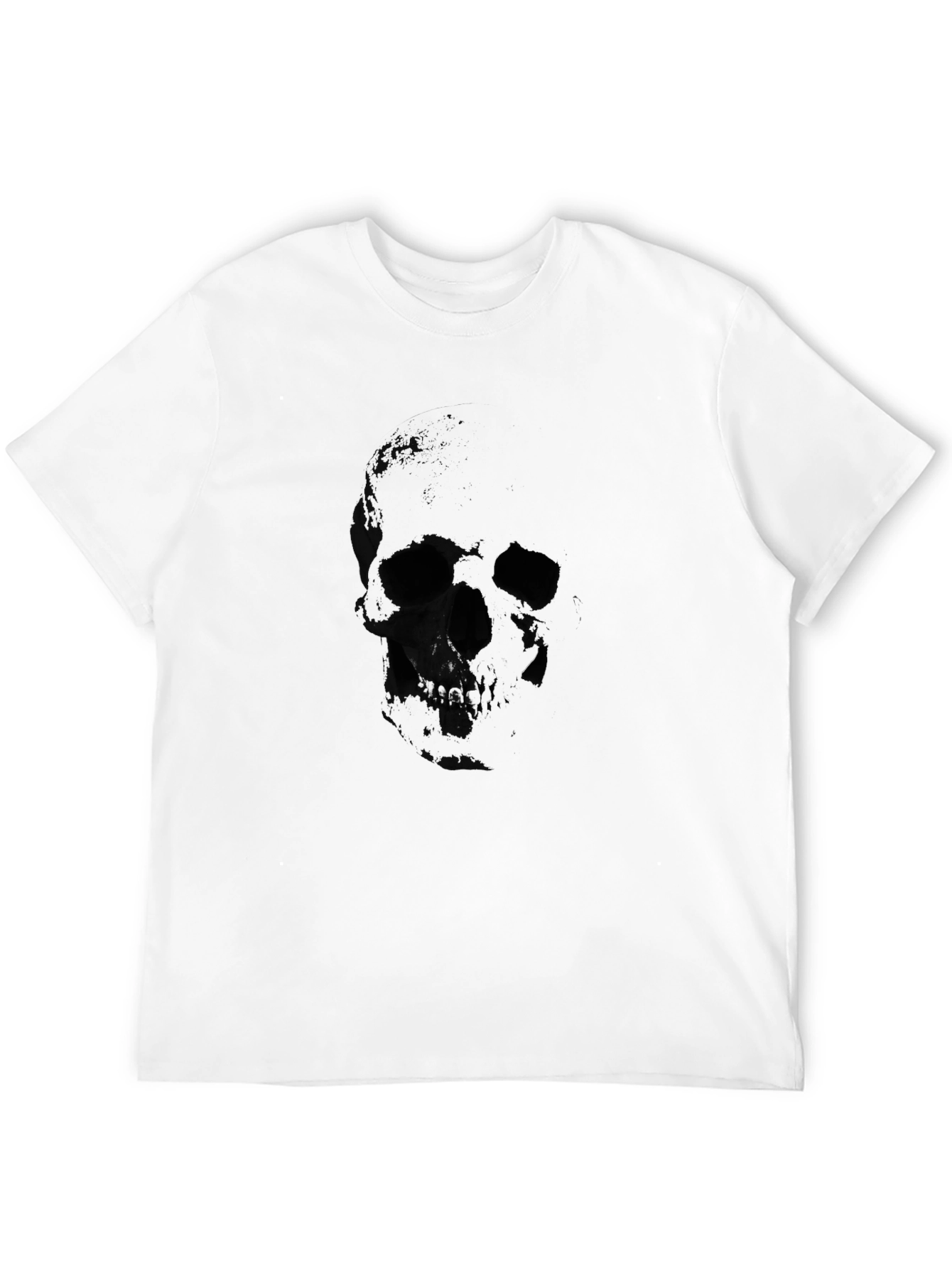Mens Black Skull Graphic T-Shirt