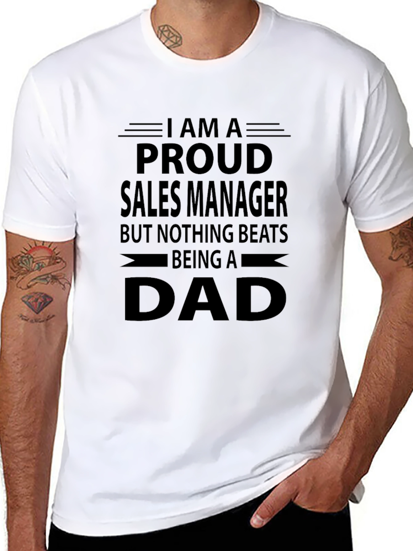 Proud Sales Manager Dad Graphic T-Shirt