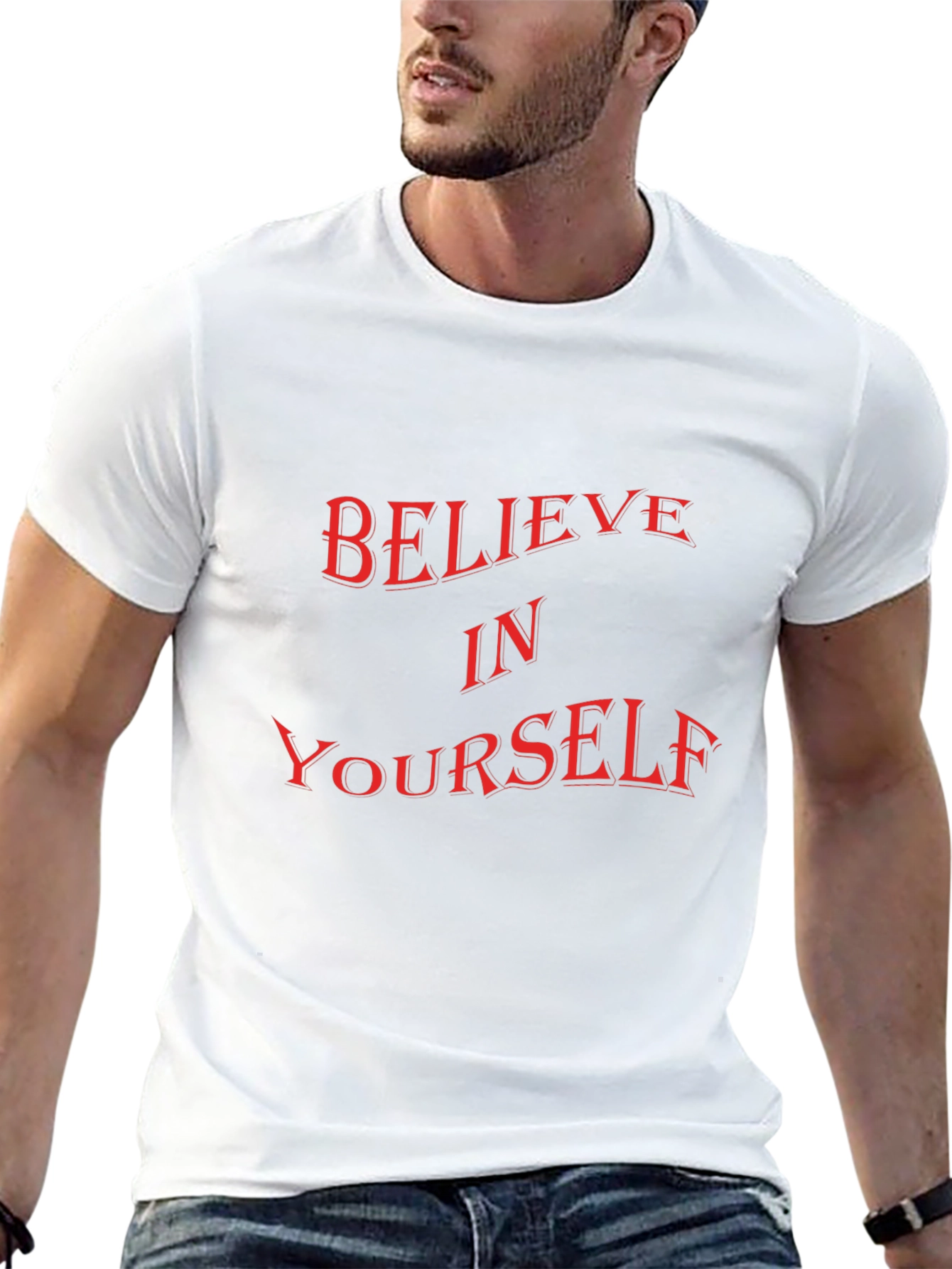 Believe In Yourself Graphic Tee - Black