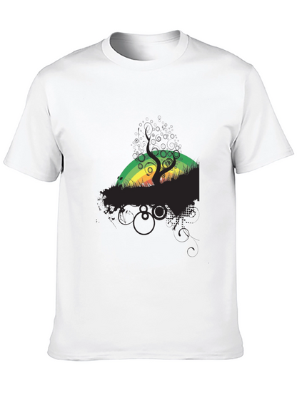 Rasta Tree Graphic Black T-Shirt