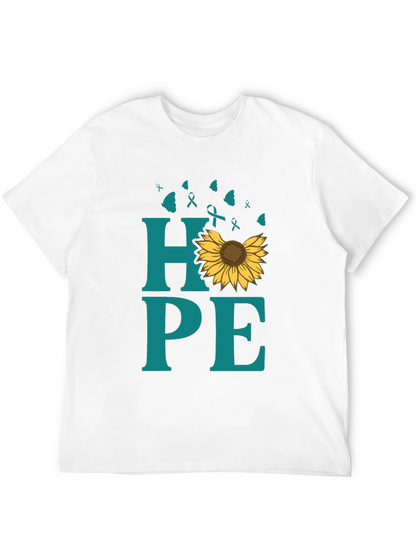 Hope Sunflower Ribbon Graphic T-Shirt