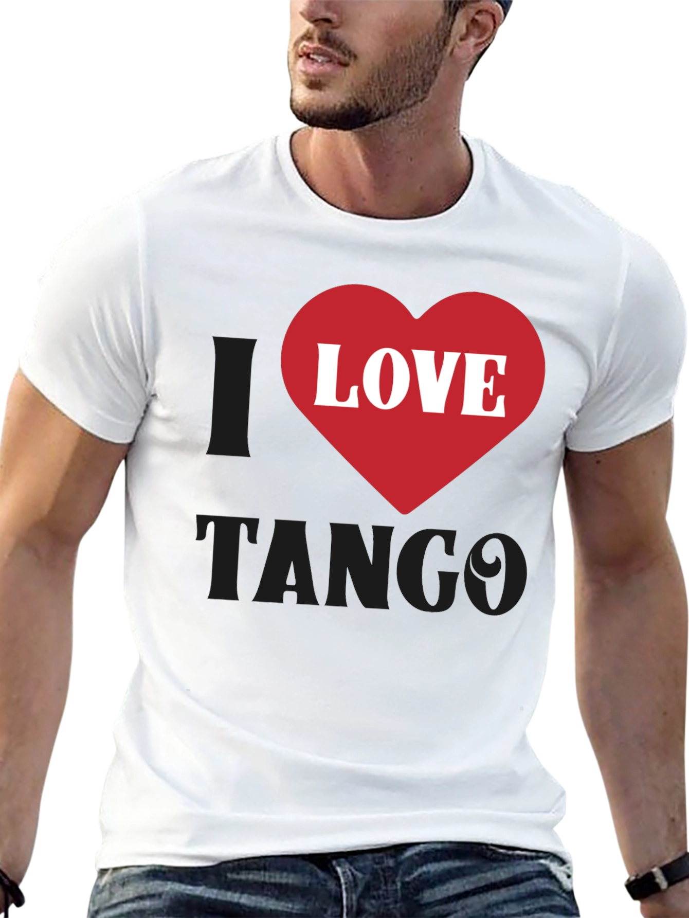 I Love Tango Graphic T-Shirt - Black