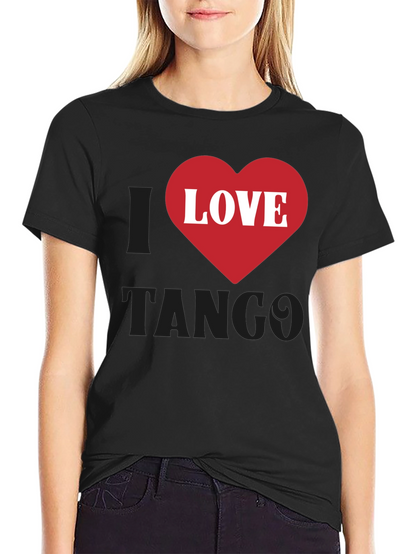 I Love Tango Graphic T-Shirt - Black