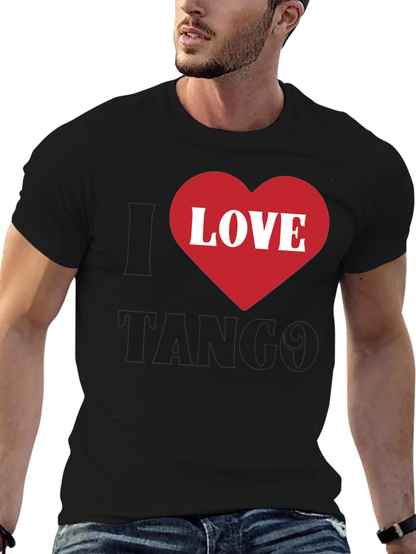 I Love Tango Graphic T-Shirt - Black