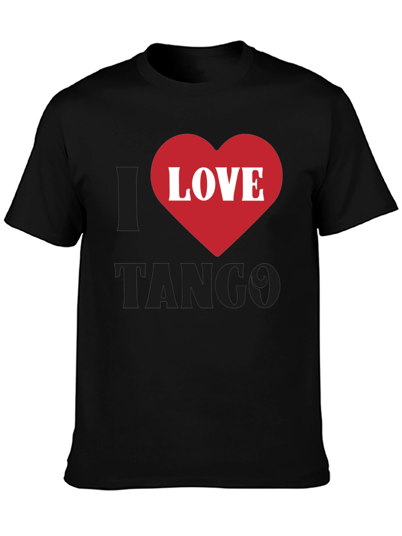 I Love Tango Graphic T-Shirt - Black