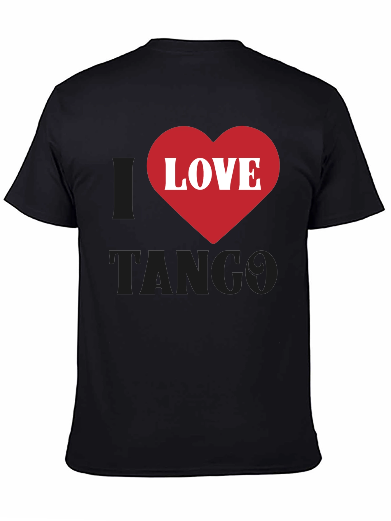 I Love Tango Graphic T-Shirt - Black