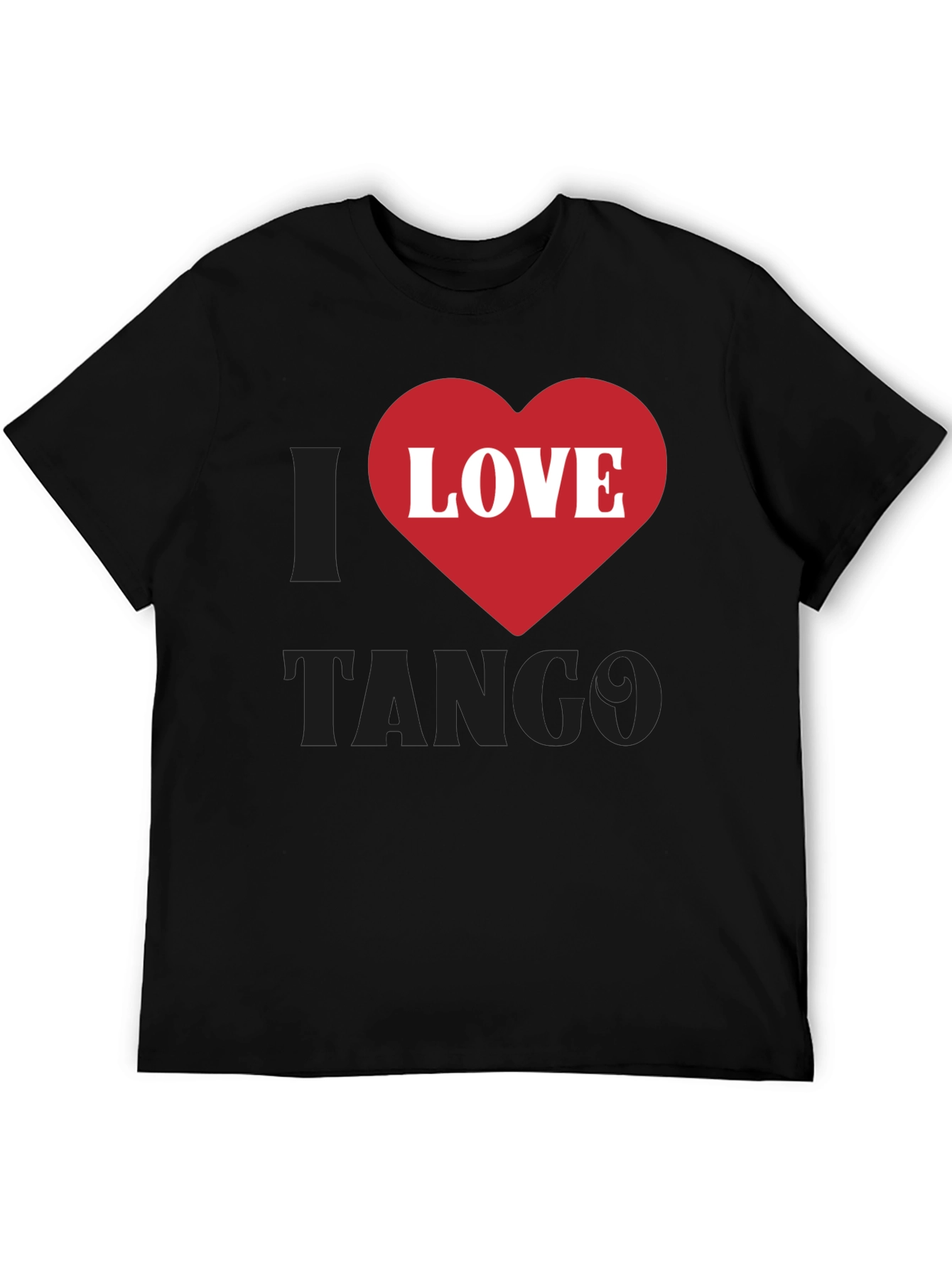 I Love Tango Graphic T-Shirt - Black