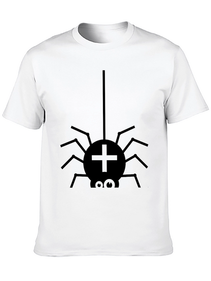 Funny Spider Graphic Tee - Black
